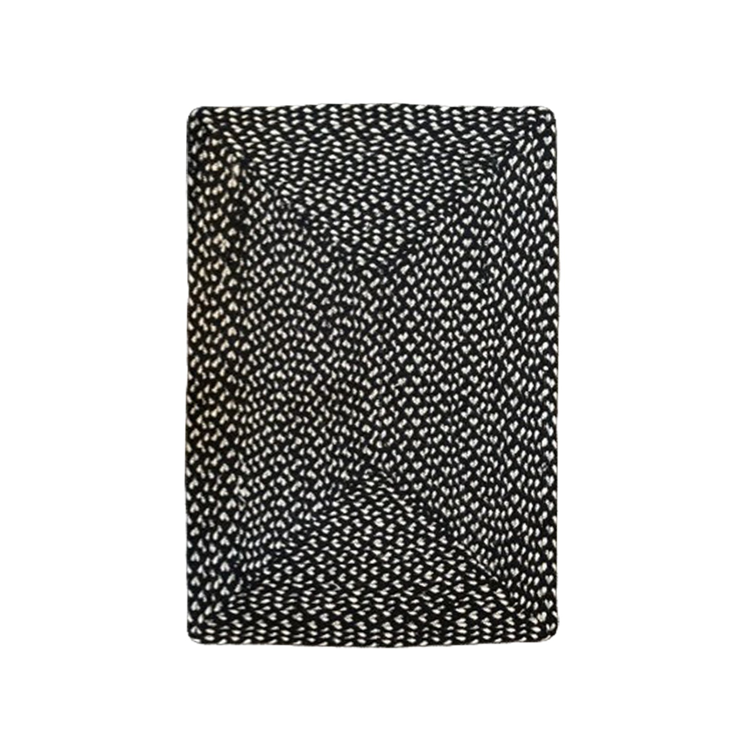 Fussmatte aus Jute BLACK/WHITE