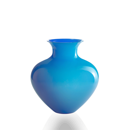 Murano Vase ANTARES Amphore large aquamarin-blau