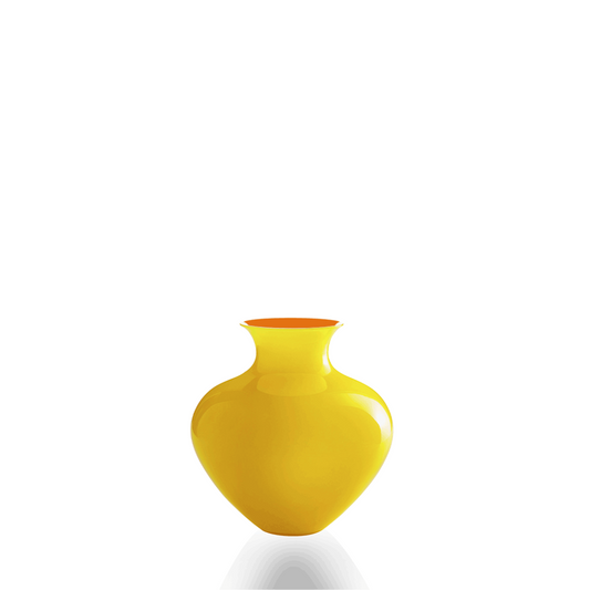 Murano Vase ANTARES Amphore medium gelb-orange