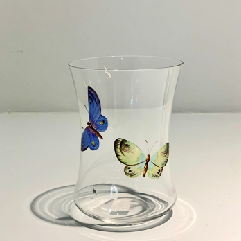 BALLOON Becher konkav mit gemalten Schmetterlingen