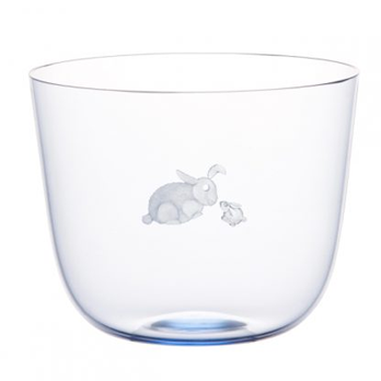 ALPHA Wasserglas Hase hellblau