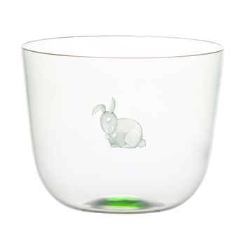 ALPHA Wasserglas Hase hellgrün