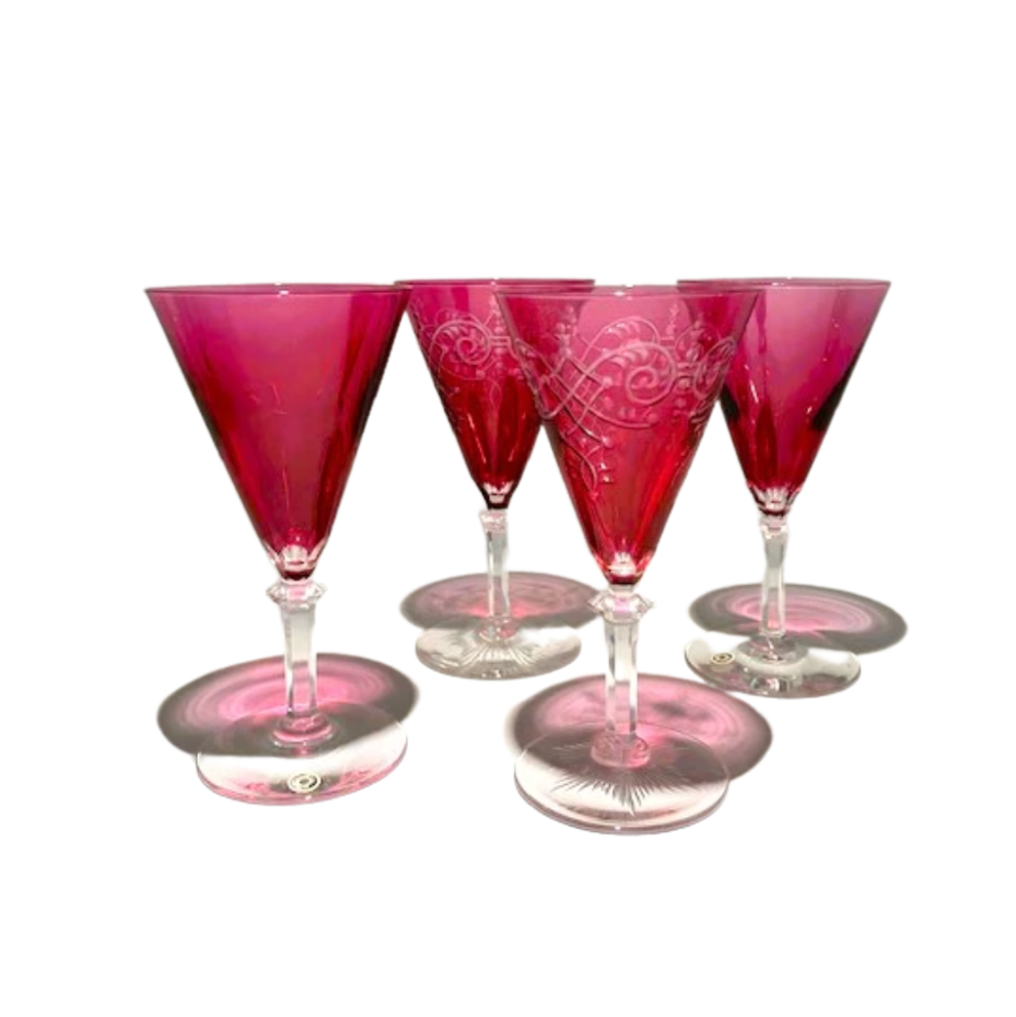 Cocktail-Champagnerkelche VINTAGE, Kristallglas 6er Set