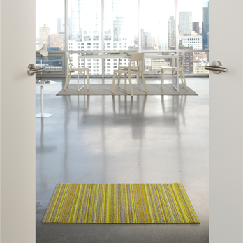 Fussmatte SHAG Skinny Stripe citron