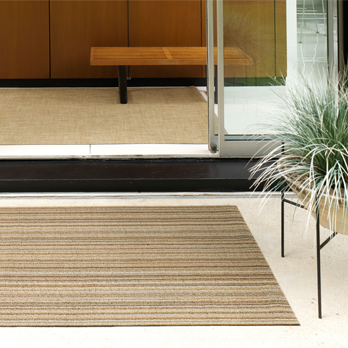 Fussmatte SHAG Skinny Stripe mushroom